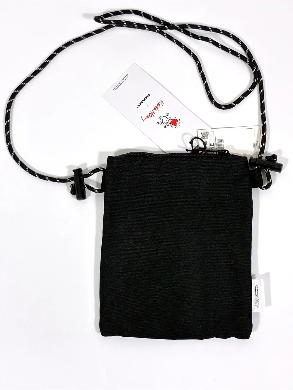Keith Haring Radiant Baby Black Crossbody Pouch Bag NWT Festival Utility Travel - Picture 3 of 10
